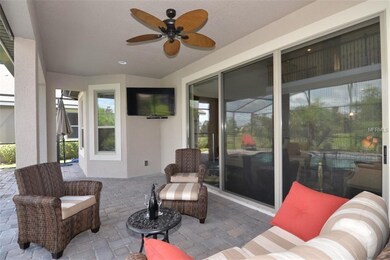 Extended brick paved lanai, NEWER SUN SHADE & CUST