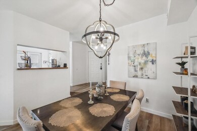 Spacious dining area is perfect for dinner parties