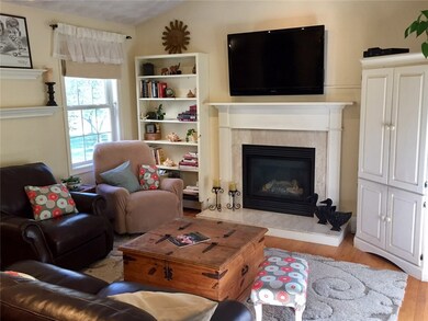 Living Room with Vaulted Ceiling, Gas Fireplace~