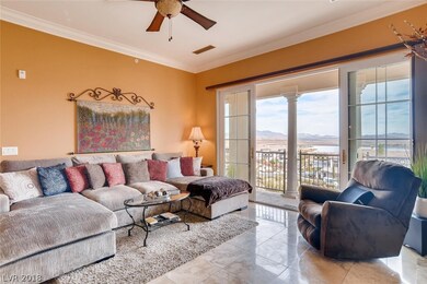 Living room with full lake views.