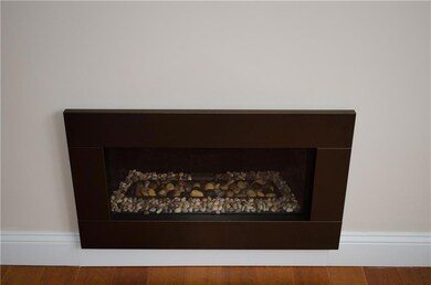 Propane fireplace in living room