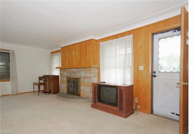 Living room's gas log fireplace * Decorative crown