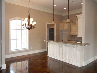 View of dining area and kitchen