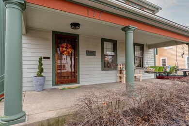 A spacious front porch