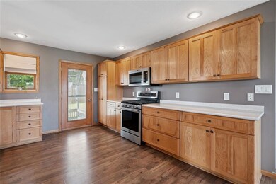 Hickory Cabinets with Stainless Steel Appliances