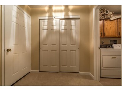 Entry  door is to the left,  double coat closet is