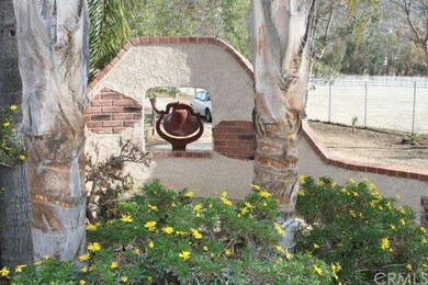 Architectural Spanish Wall From Inside Front Patio