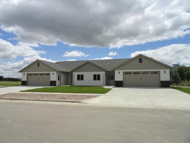 Full front view of twin home