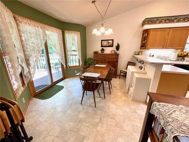 Patio doors open to a nice wood deck on the rear f