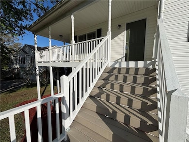 Deck featuring covered porch