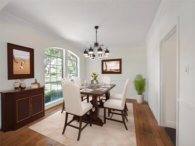 Virtually staged Dining room.