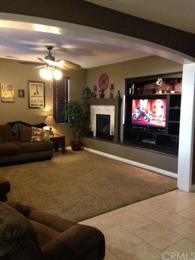Family room features built-in entertainment center