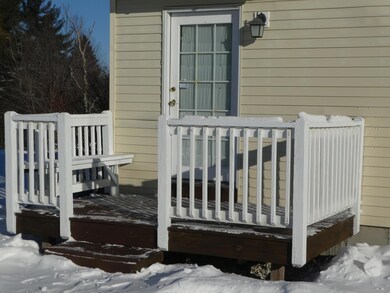 Back door with deck