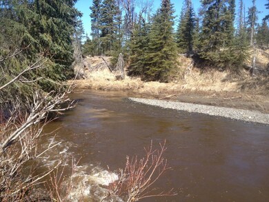 Looking down river at back of property