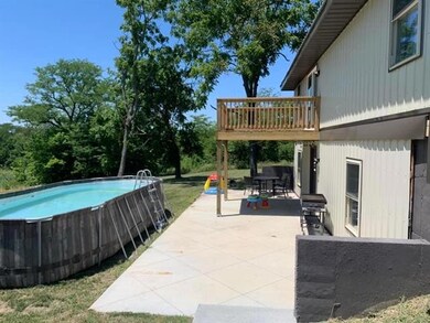 New concrete patio & back deck