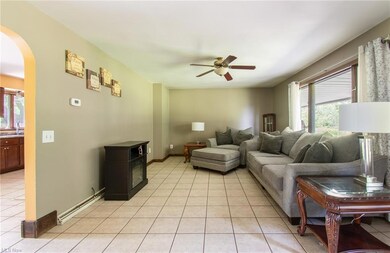 Large, bright living room at front of home