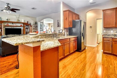 Kitchen showing entry into Laundry Room