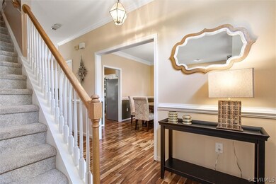 Gorgeous Acacia hardwood flooring throughout 1st l