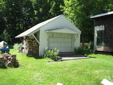 Garage with wood storage