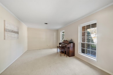 Overlooks front covered porch