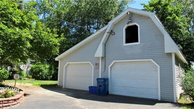 2 car garage, left side equipped...