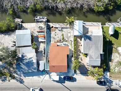 Drone / aerial view of a large body of water