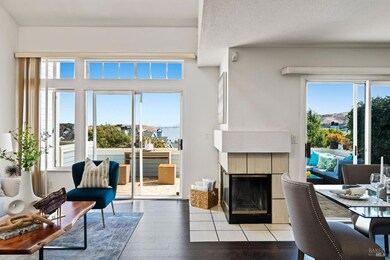 Close up of fireplace and main living spaces