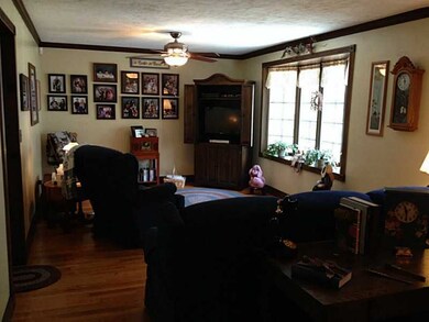 Living Room. Spacious living room with hardwoods.