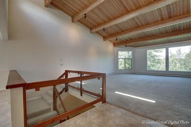 Living room & custom stairwell