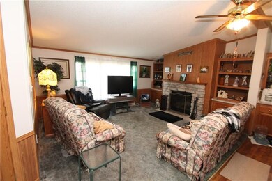 family room with gas fireplace