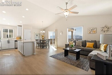 Open concept living, dining and kitchen