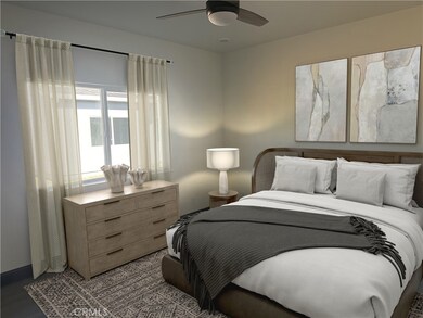 virtually staged master bedroom