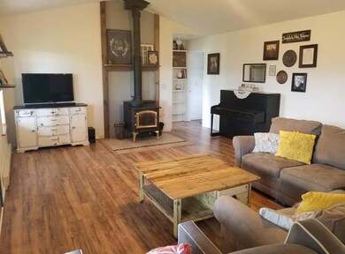 Living Room With Wood Stove