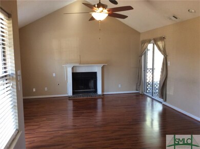 View of living room from kitchen.