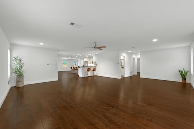 Unfurnished living room featuring recessed lighti