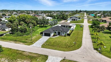 Aerial view of residential area