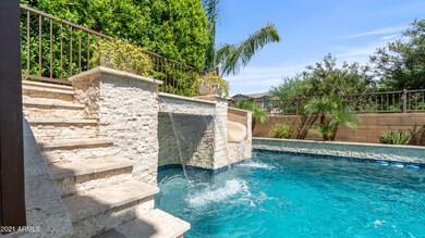 Stone finished pool