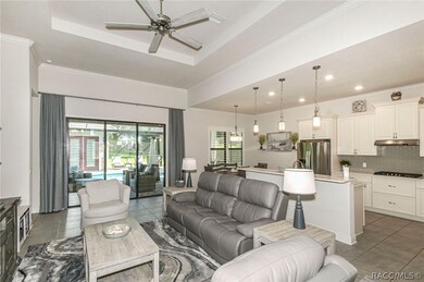 Great room overlooks the pool