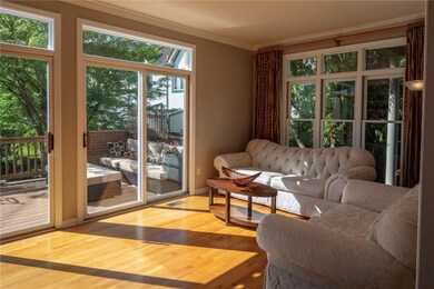 Opening to private deck overlooking the Allegheny 