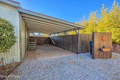 Carport with back door