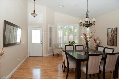 Hardwood floors and vaulted ceilings