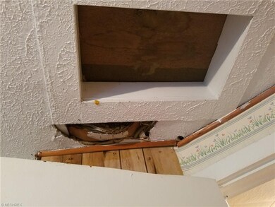 ceiling in upstairs bedroom