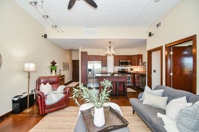 The living room can accommodate large furniture an
