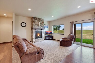 Enjoy this natural gas fireplace made of natural s