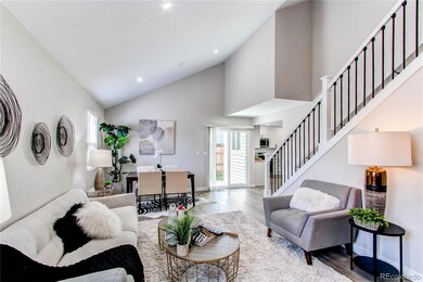 View of family room and dining room and slider to back patio.