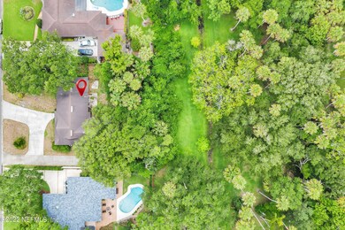 Drone shot of park behind looking to nor