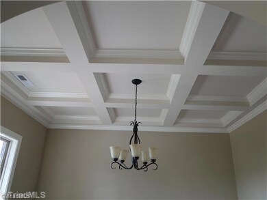 Dining Room. coffer ceiling in dining room