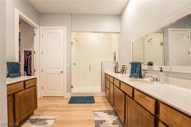 Primary spa bathroom features large walk-in shower