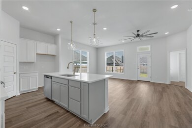 Kitchen overlooking living room