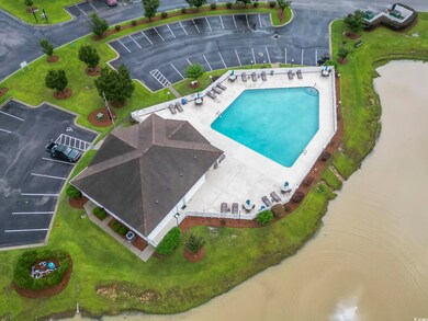 Aerial view of a pool area